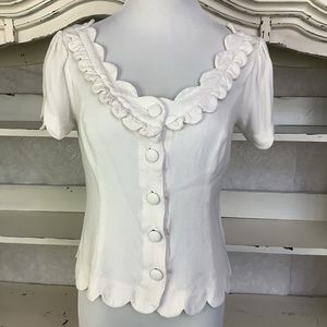 Maeve Scalloped Top